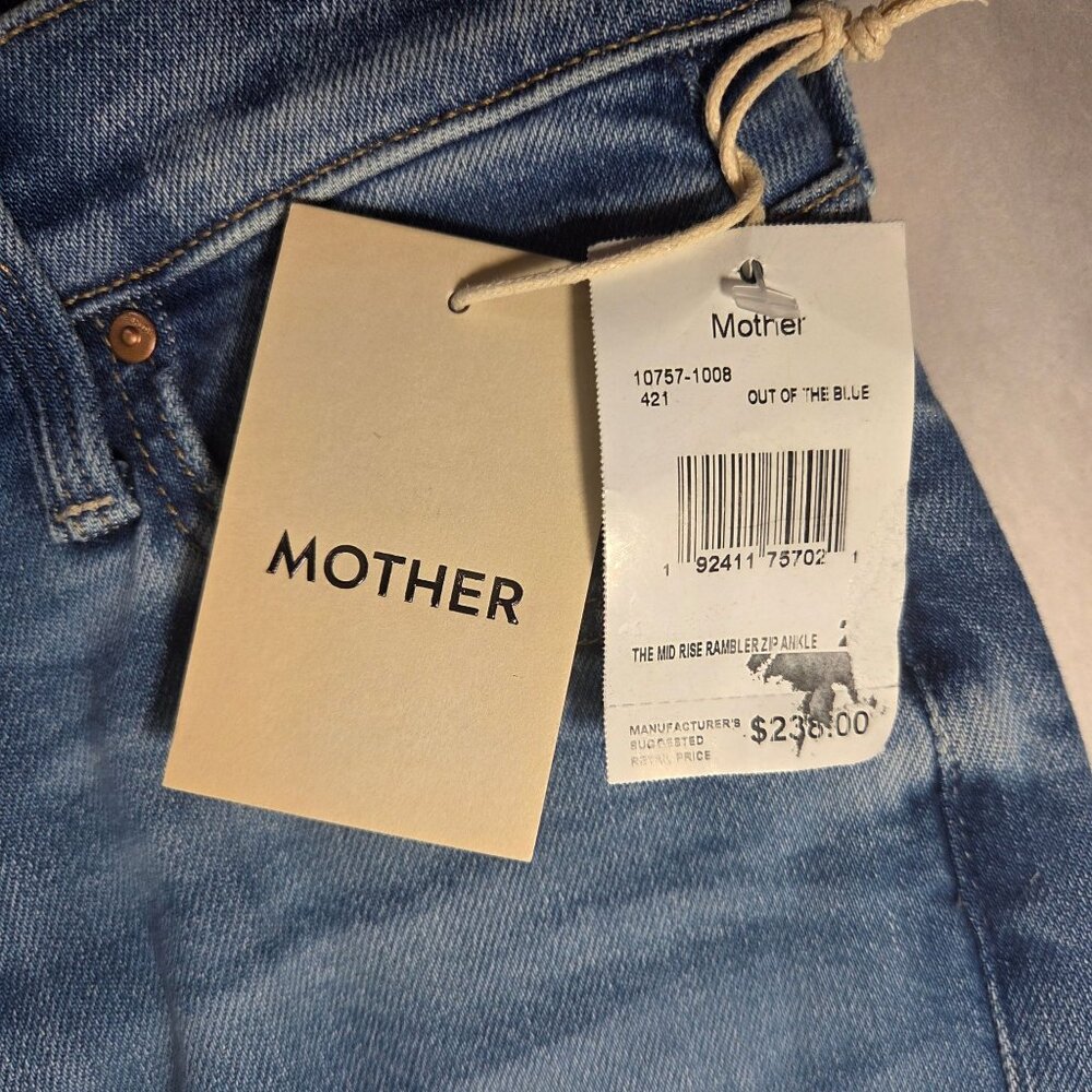 MOTHER Jeans Mid Rise Rambler Out Of the Blue. - Picture 4 of 6